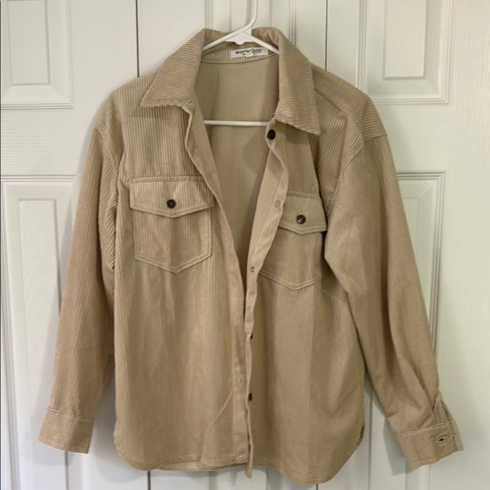 Workshop Republic Clothing Beige Corduroy Utility Jacket